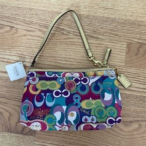 Coach multicolor wristlet